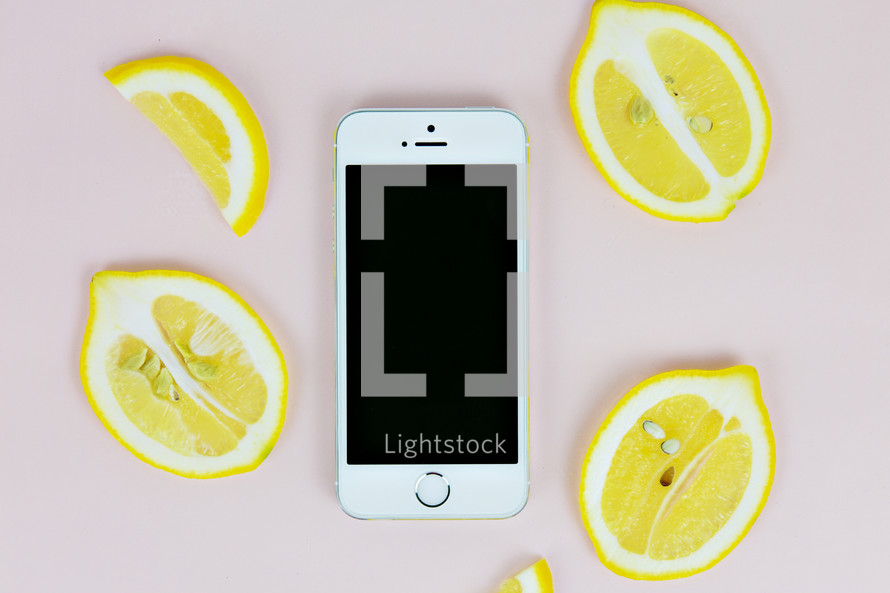 lemons and an iPhone 