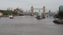 LONDON, UK - CIRCA OCTOBER 2022: Panoramic view of River Thames - EDITORIAL USE ONLY