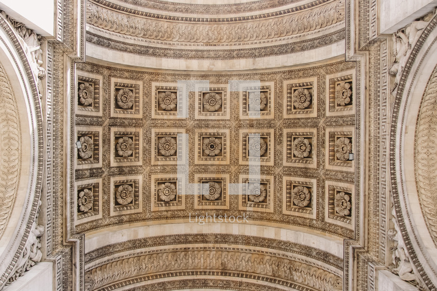 ceiling of the Arc de Triomphe