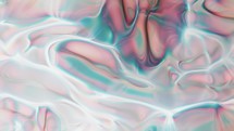 Chromatic Holographic Liquid Backdrop With Colorful Texture. Abstract Motion.	
