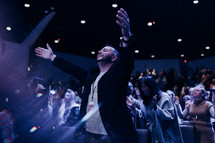 fellowship and praise during a worship service 