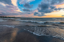 Pastel Colors On Lake Erie At Dusk