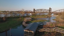 bridge over a river in Little Rock, Arkansas 