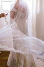 a bride getting ready 