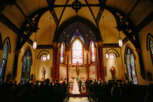 a church wedding 