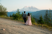 an engagement portrait at Mount Rainier National Park 