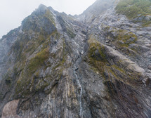 sleep cliff on a mountainside 