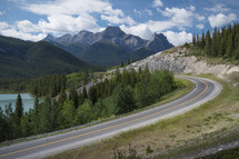 Curve on a mountain road, Mount Lougheed 