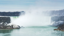 Niagara Falls, Canada with snow 