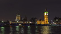 The Thames and Big Ben London at night 