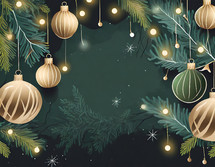 Green & Neutral Ornament Background