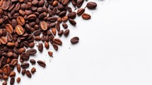 Cacao Beans background top view Created With Generative AI Technology	
