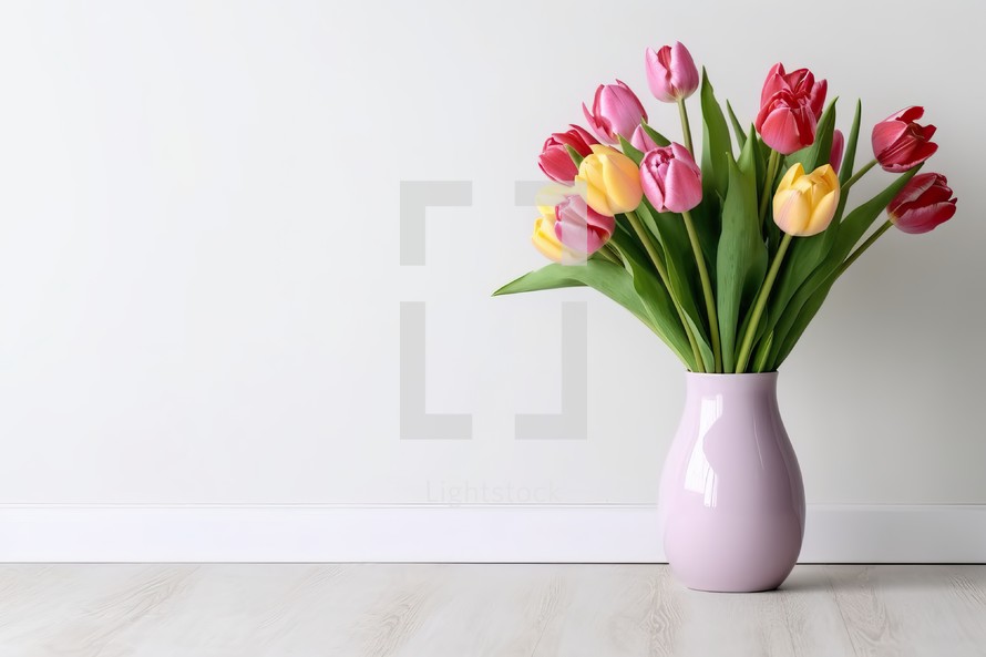 Bouquet of Tulip with White Background