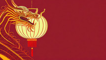 Chinese New Year of the dragon with copy space 