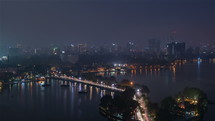Hanoi city view from Day to Night