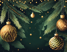 Green & Neutral Ornament Background