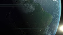 South America View from the space