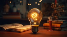 Concept of the bright idea and creative thinking Created With Generative AI Technology	
