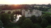 Castle Pan Drone Aerial 4K Footage Summer