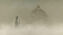 Moses and the Great Pyramid of Giza Under a Sandstorm 2