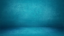 Blue Teal Grunge Empty Studio Room Abstract Background Template