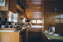 interior of a camper 