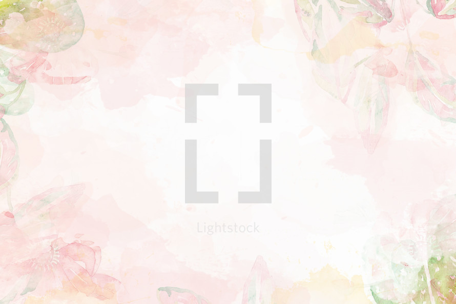 watercolor floral background 