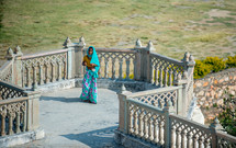 a girl dancing in India 
