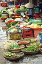 Early morning Vietnamese street Market