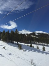 ski lift over the slopes 