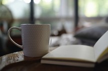 tea cup and journal 