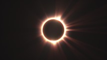 Ring of fire during Total Solar Eclipse alignment. Seamless Loop	