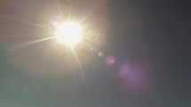 Timelapse of the blazing sun moving across the summer sky