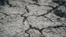 Closeup Of Dry Cracked Earth