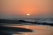 sunset at Mancora beach
