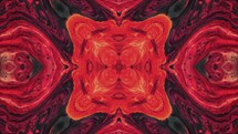 Beautiful red lava-like patterns of a Kaleidoscope - Animation	