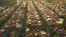 Aerial view over suburbs residencial houses of metropolitan cityscape of Porto Alegre, Brazil
