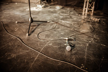 a microphone on a stage 