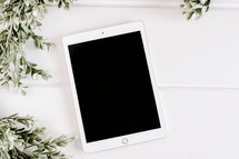 tablet on a white background 