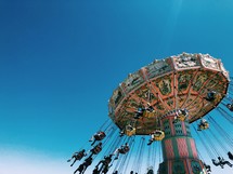 swinging chair ride at a fair 