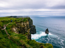 hiking along the cliffs of Moher 