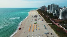 Drone Shot of Mid Beach on Miami Beach - Florida