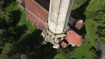 Beautiful old Church in England Aerial View