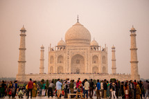 visitors at the Taj Mahal 