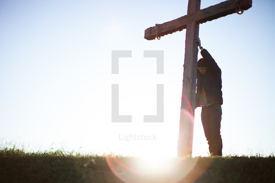 man and a cross 