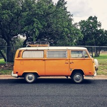 vintage orange van