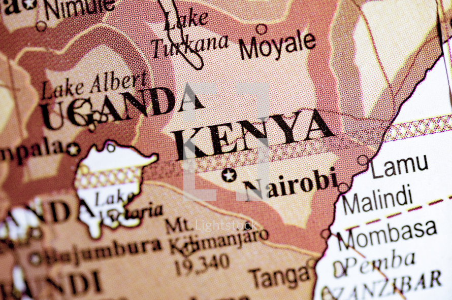 map of Kenya 