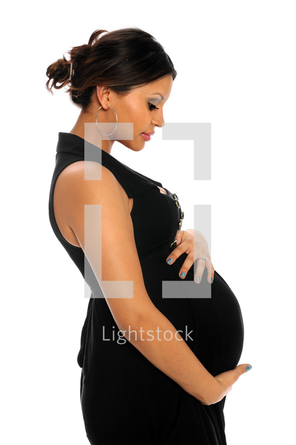 Pregnant Hispanic woman 