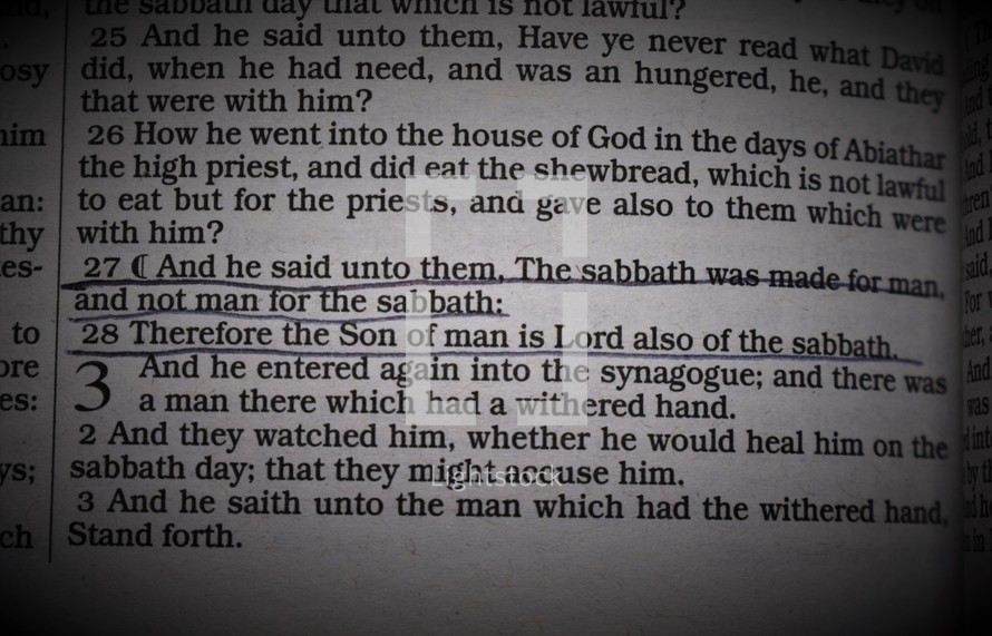 Mark 2:27-38 