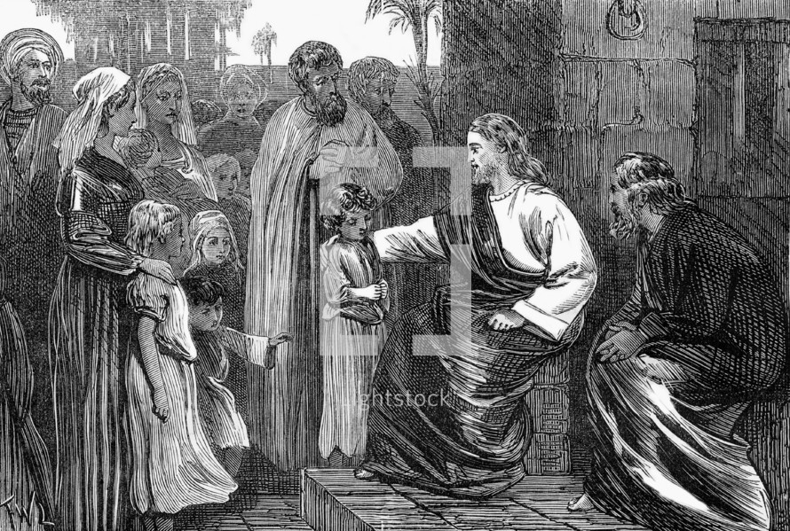 Jesus Welcomes the Children.